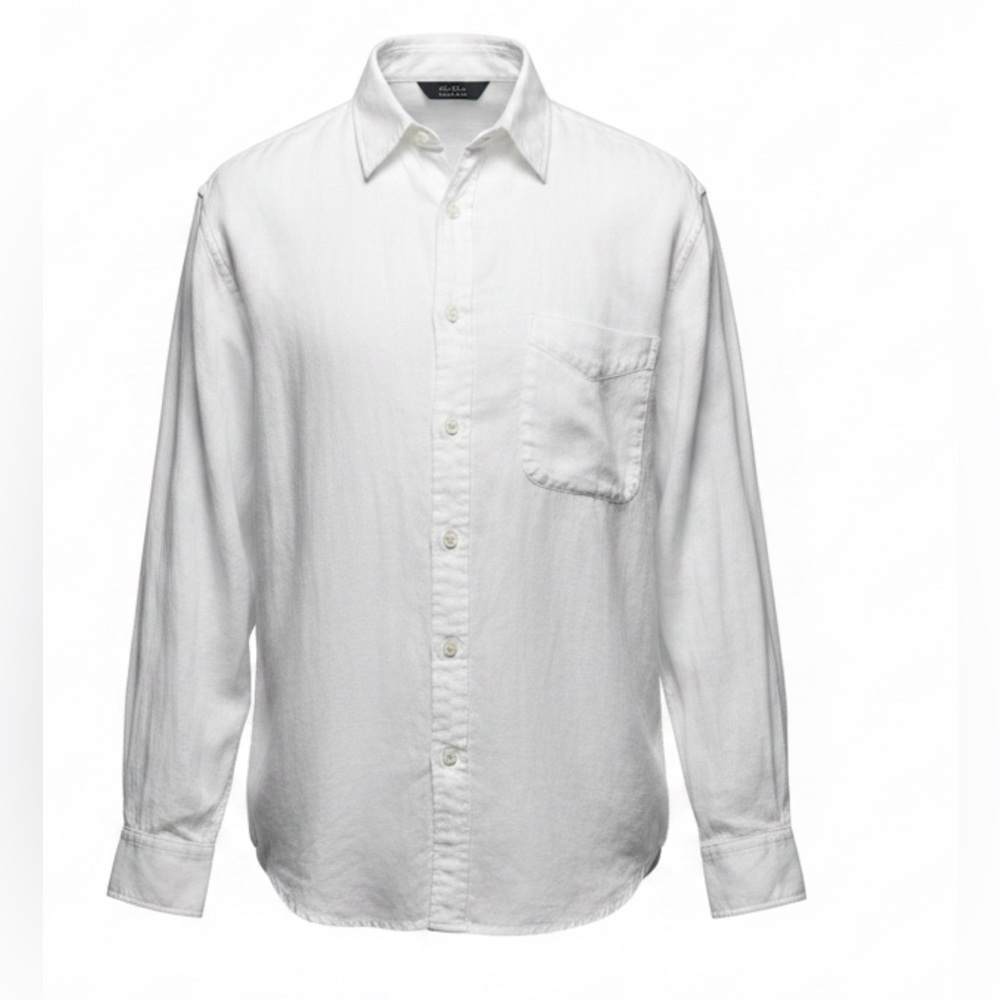 Mr Mood Portugal Men’s White 100% Linen Button Front Shirt Size XXL Long Sleeve